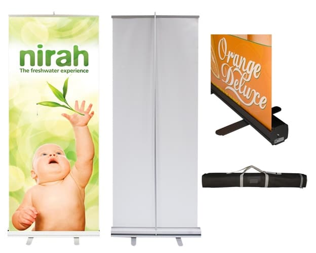 Econo Roll Retractable Banner Stand w/ Graphic - 33.5"x80"