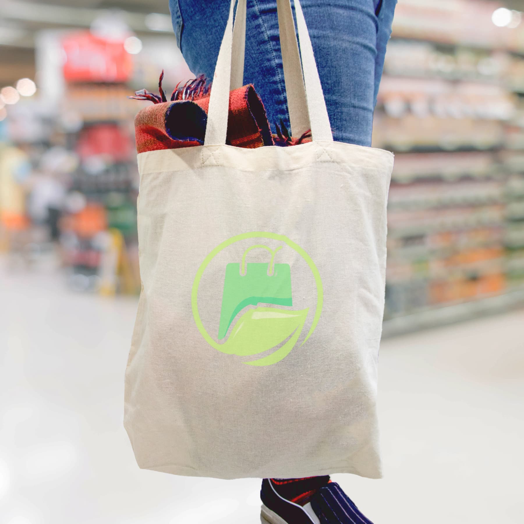 Econo Cotton Tote Bag With Gusset - Standard