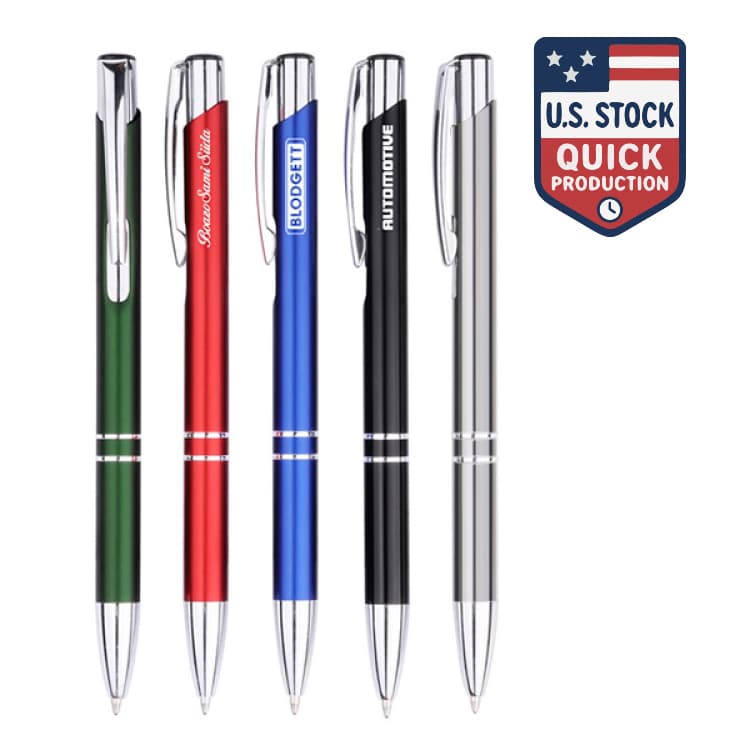 Executive Quality Ballpoint Pen w/Reflective Aluminum Barrel