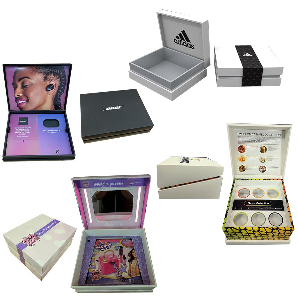 Custom Printed Full Color Hinged Soft Touch Luxury Gift Box - Custom-Sized