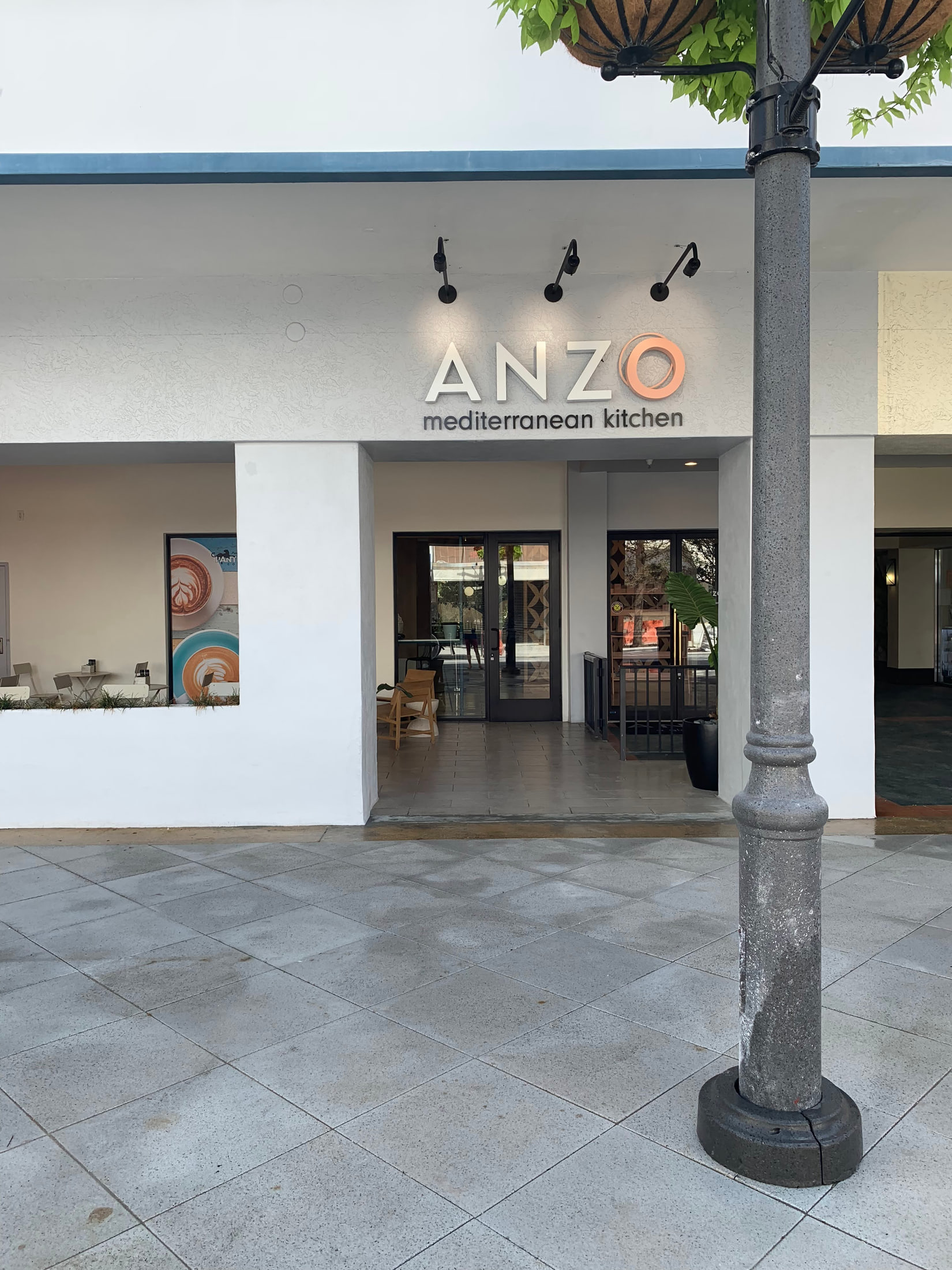 Exterior building sign for a Mediterranean kitchen for ANZO Mediterranean Kitchen, Palm Beach Gardens, FL